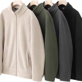 Fleece zipper sweater