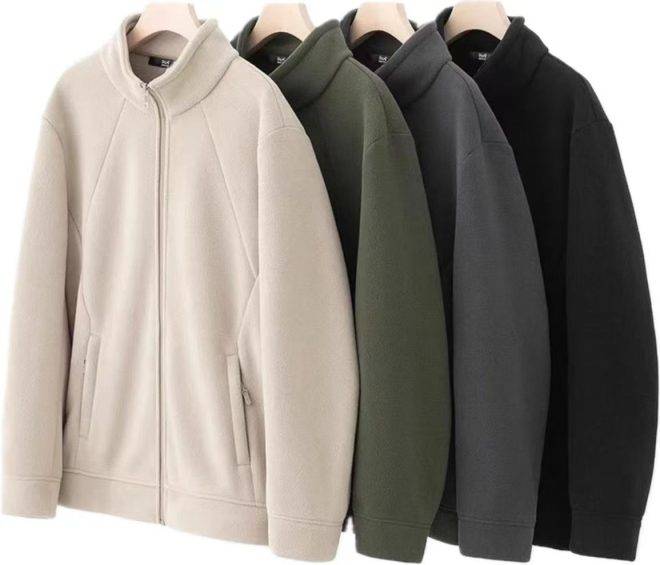 Fleece zipper sweater