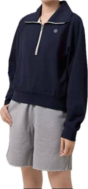 Navy zipper pullover