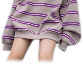 Purple Striped Pullover