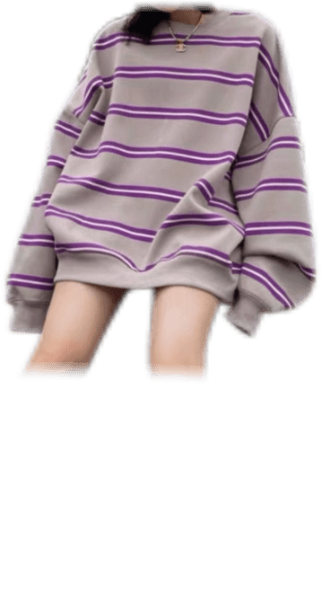 Purple Striped Pullover