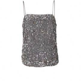 Sliver Shimmery Spaghetti Strap Camisole