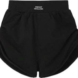 black drawstring shorts