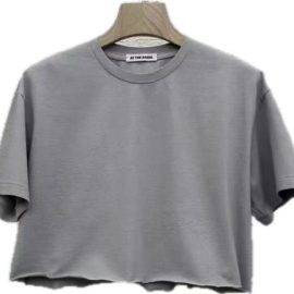 cropped T-shirt grey