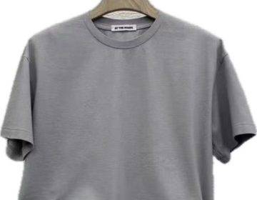 cropped T-shirt grey